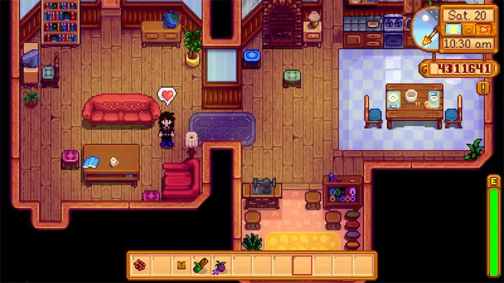 The dyeing pots in Emily's house in Stardew Valley Expanded