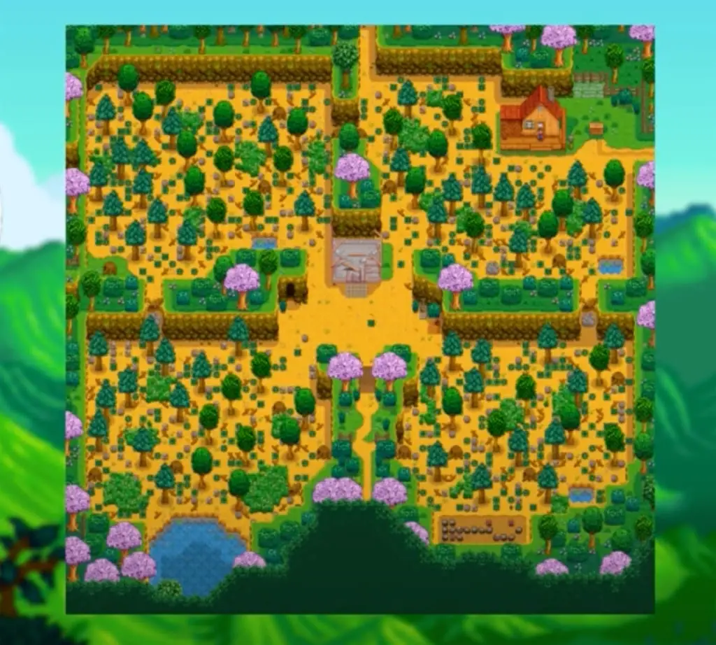 Four-Corner Map in Stardew Valley