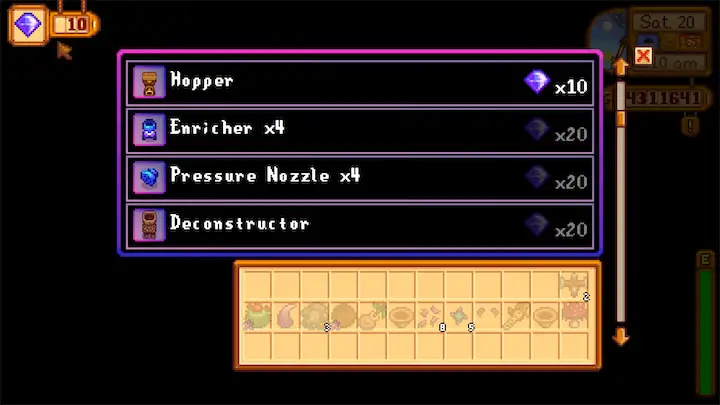 A picture of Mister Qi’s secret room in Stardew Valley