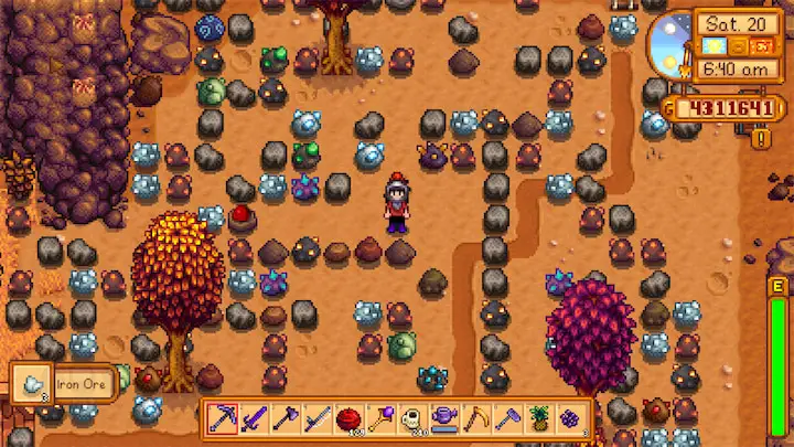 Image of the Quarry in Stardew Valley