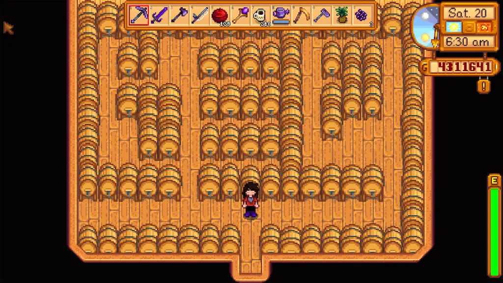 A screenshot of Sheds and Kegs in Stardew Valley