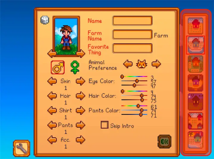 Stardew Valley Farm Types screenshot