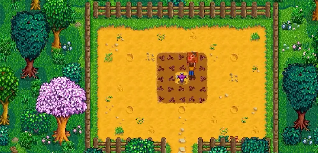 Old Community Garden with crops in Stardew Valley Expanded