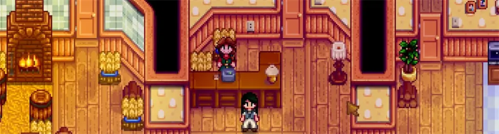 Image of buying a blue chicken from Marnie in Stardew Valley