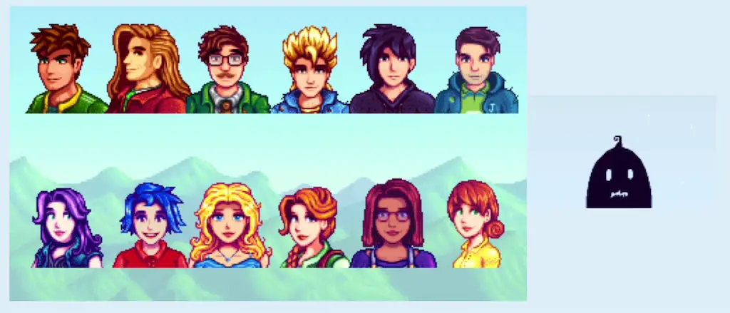 Eligible bachelors or bachelorettes in Stardew Valley