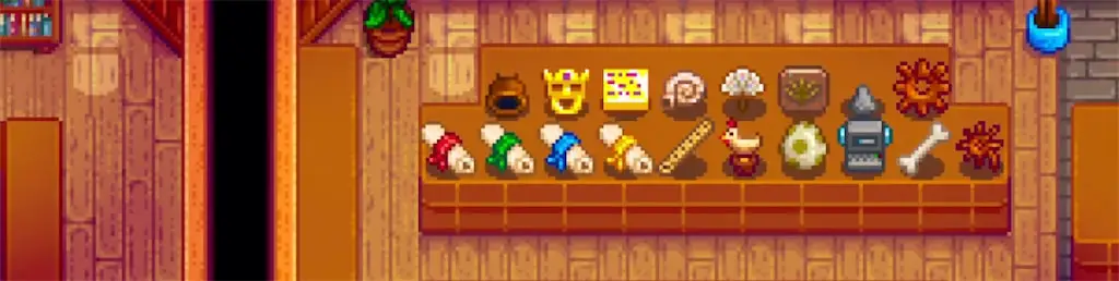 A screenshot of the museum in Stardew Valley