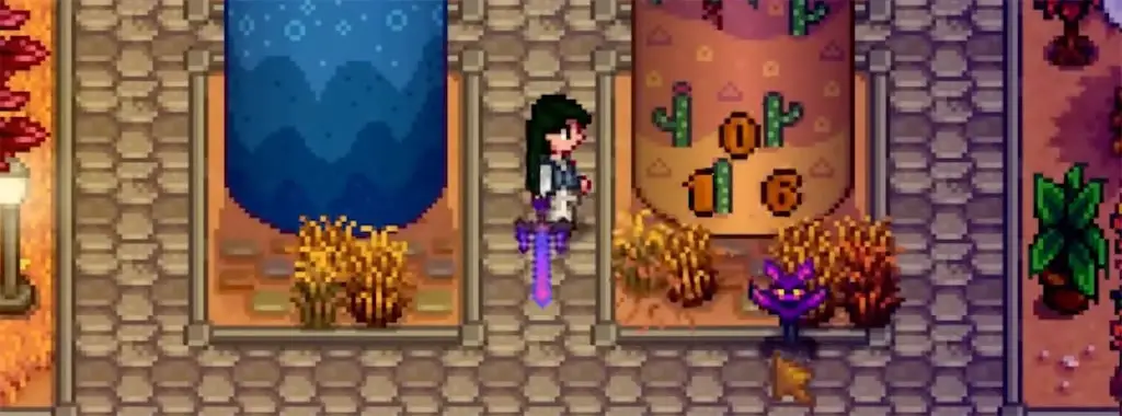 Nighttime monsters on the farm in Stardew Valley