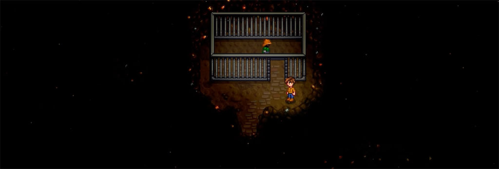 A scene from the prison in Stardew Valley Expanded