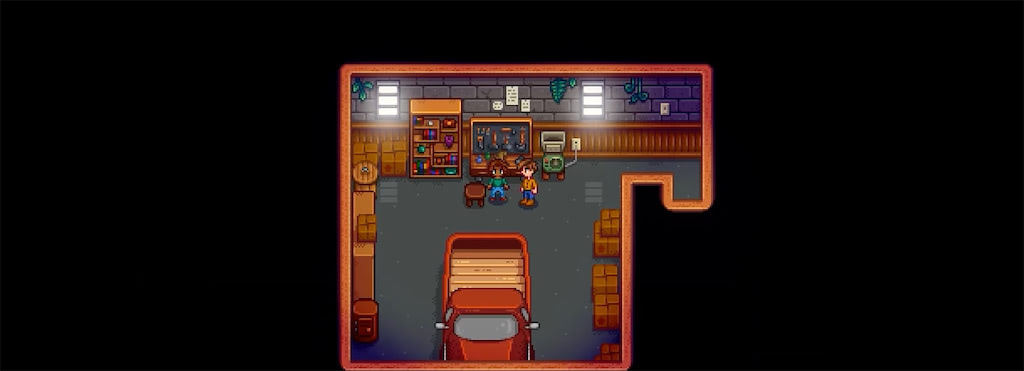 Garage of Scarlett's house in Stardew Valley Expanded