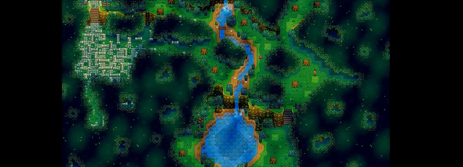 A screenshot of the Secret Woods in Stardew Valley Expanded