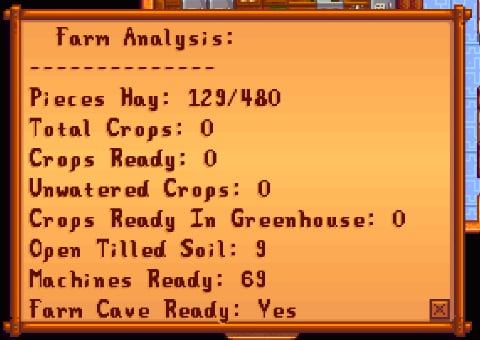 Screenshot showing Farm Computer interface.
