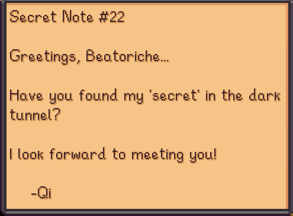 secret note 22